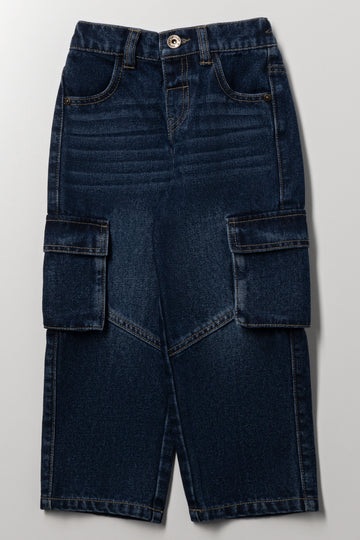 Skater Cargo Denim Jeans Blue