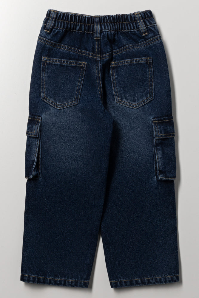 Skater Cargo Denim Jeans Blue (2)
