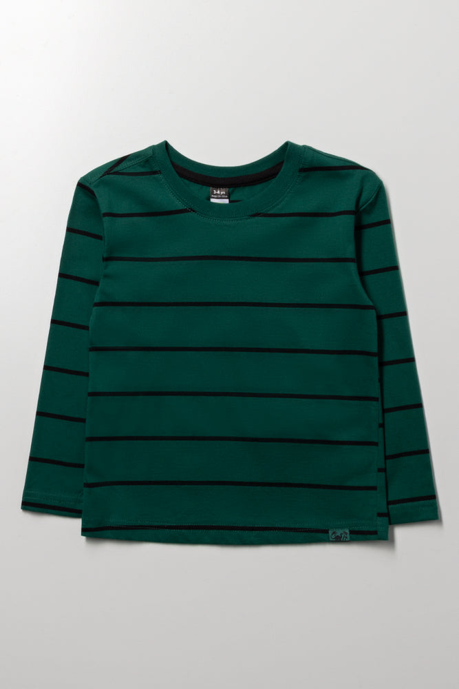 Stripe Long Sleeve T-Shirt Green