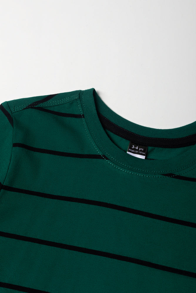 Stripe Long Sleeve T-Shirt Green (1)