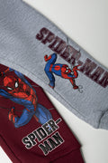 Spider-Man 2 Pack Trackpants Burgundy And Grey (1)