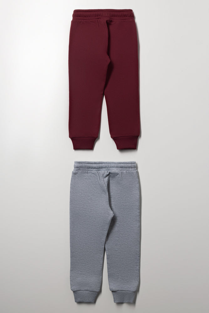 Spider-Man 2 Pack Trackpants Burgundy And Grey (2)