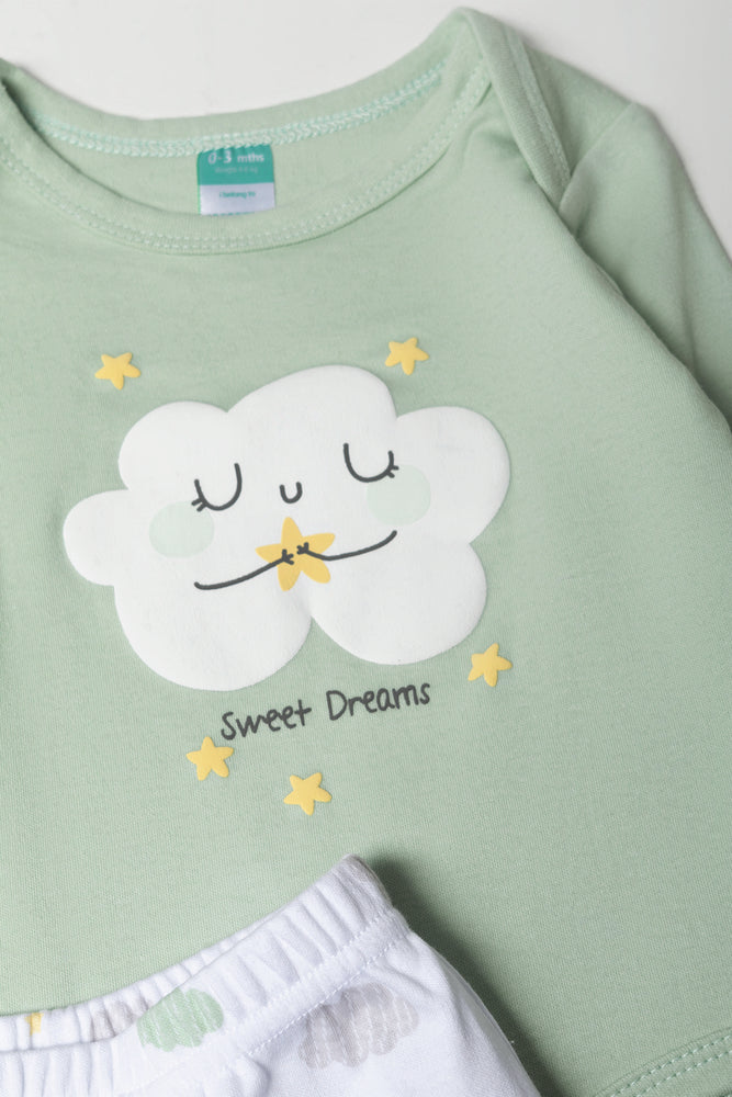 5 Piece Babygrow Set Yellow And Green (2)