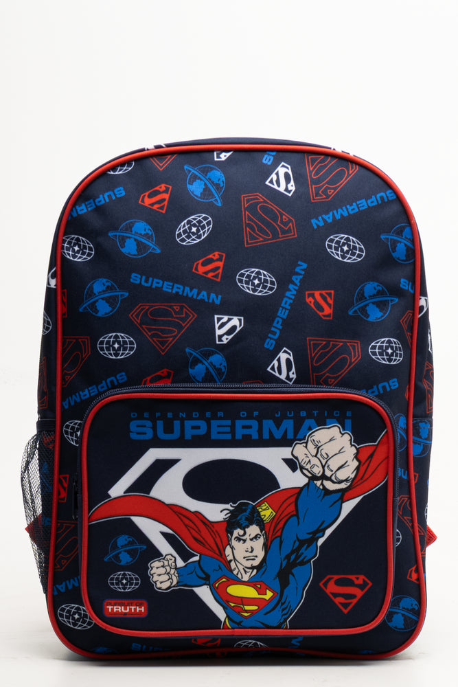 Superman Front Pocket Backpack Navy