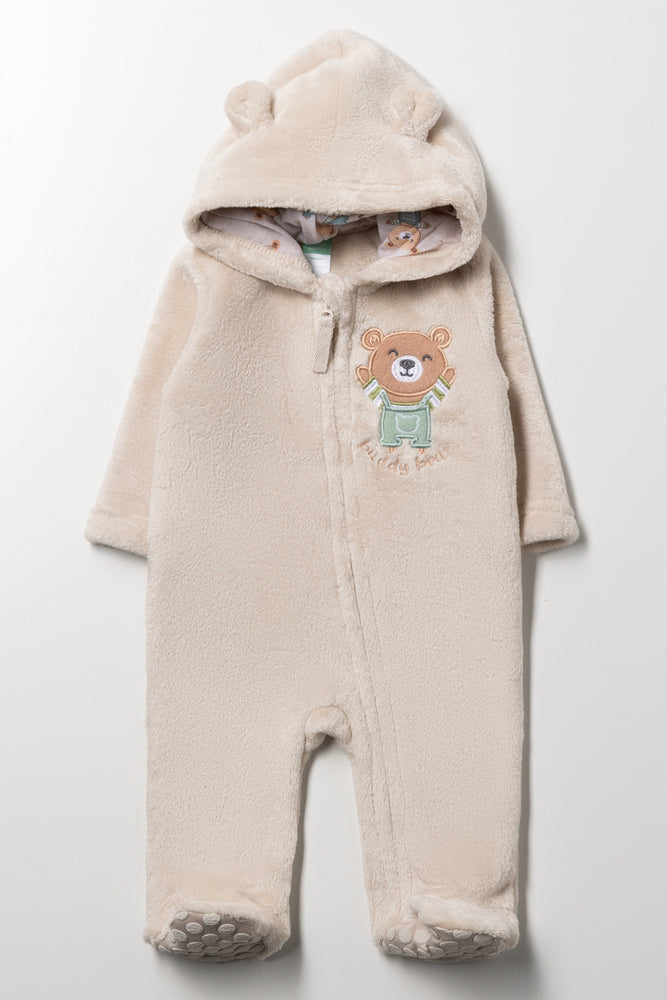 Fleece Babygrow Natural