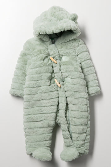 Padded Fur Babygrow Sage