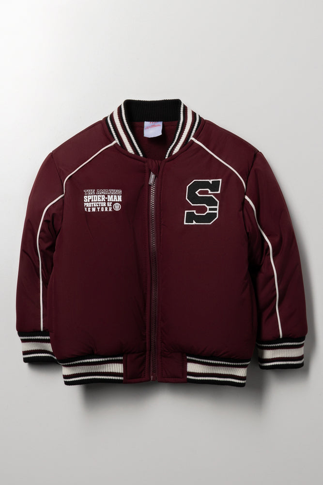 Spider-Man Bomber Jacket Burgundy