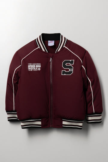 Spider-Man Bomber Jacket Burgundy