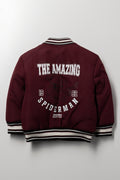 Spider-Man Bomber Jacket Burgundy (2)