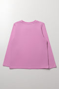 Bow  Long Sleeve T-Shirt Pink (2)