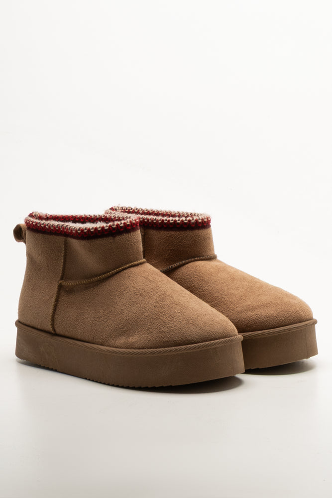 Platform Comfort Boots Natural