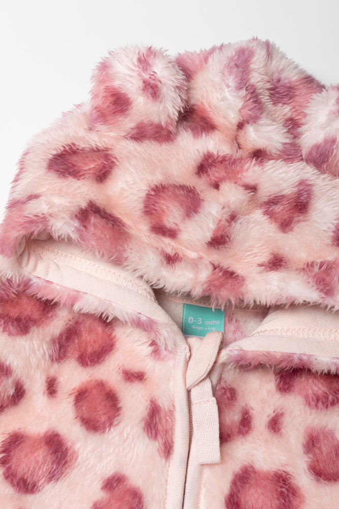 Leopard Print Babygrown Pink (1)