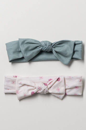 2 Pack Headbands Sage And White