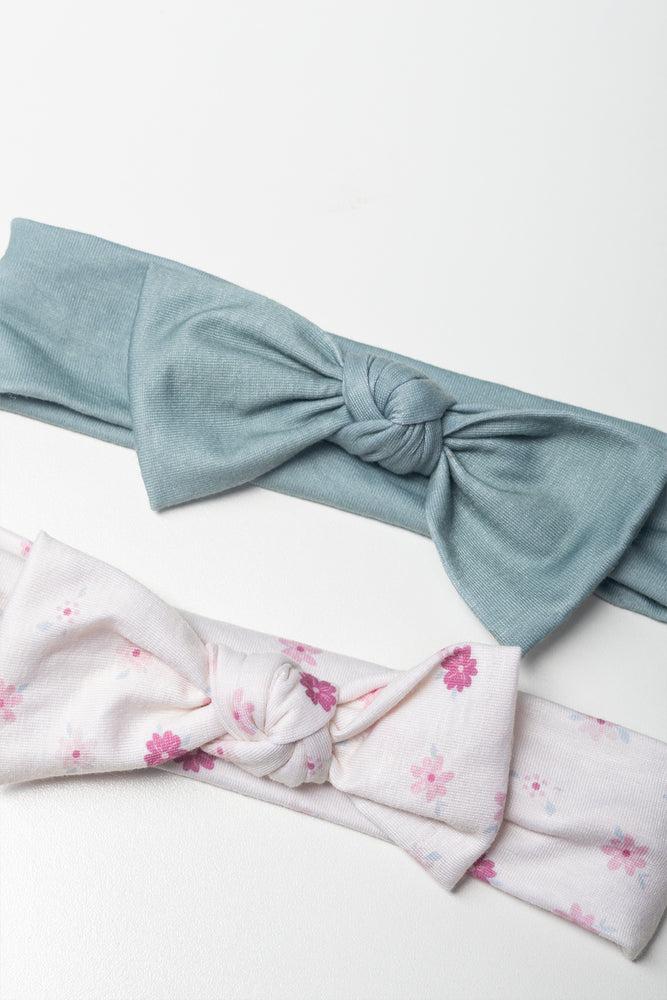 2 Pack Headbands Sage And White (1)