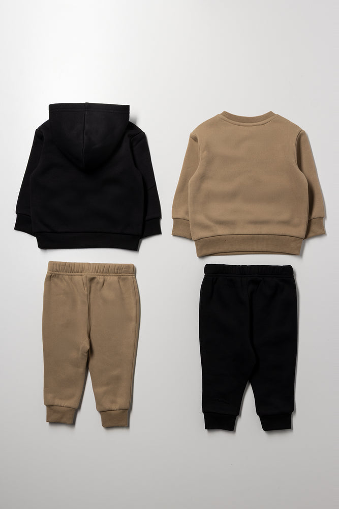 2 Pack Tracksuits Natural And Black (3)