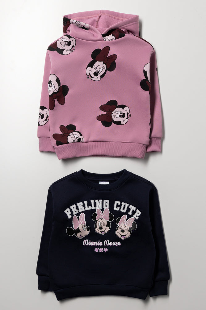 Minnie Mouse 2 Pack Tracktops Pink And Navy