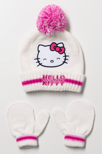 Hello Kitty Hat Set White