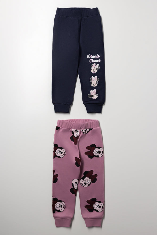 Minnie Mouse 2 Pack Trackpants Pink And Navy