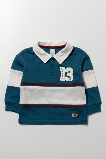 Rugby Golfer Blue And White
