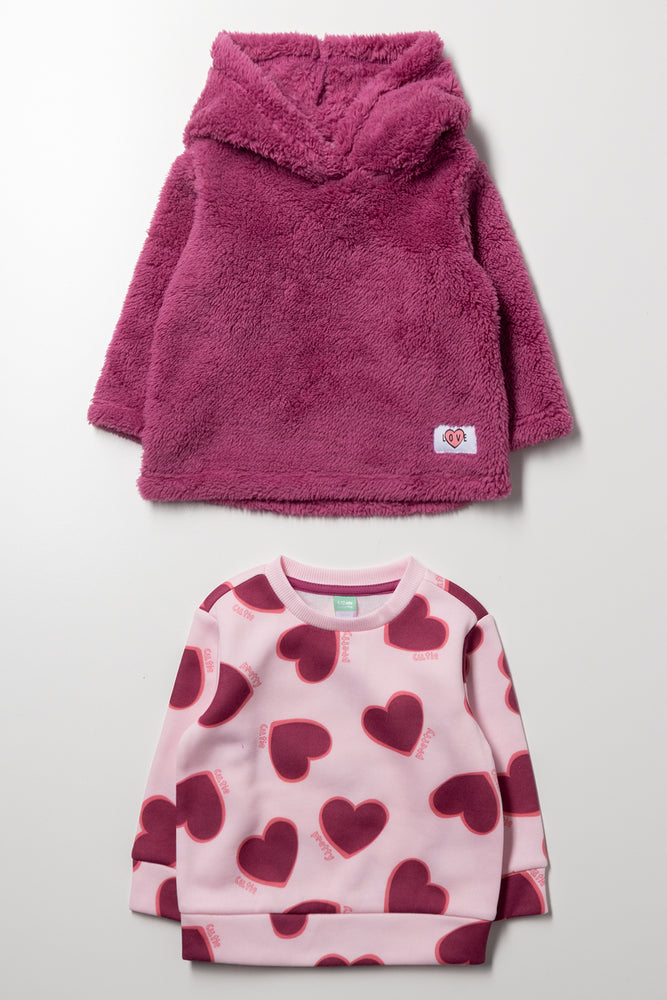 2 Pack Tracktops Purple And Pink