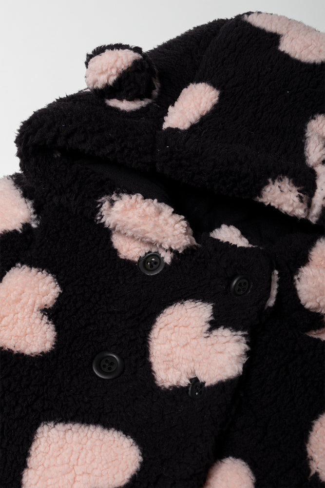 Heart Hooded Jacket Black (1)