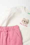 Hooded Tracksuit White And Pink (1)
