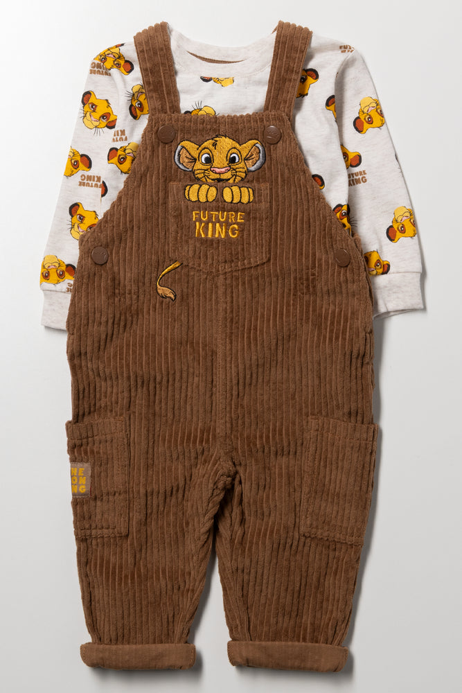 Lion King Dungaree Set Brown