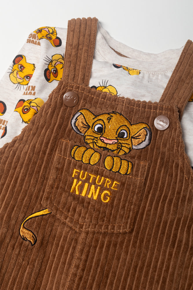 Lion King Dungaree Set Brown
