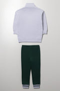 Bokkie Quarter Zip Set Grey And Green (2)