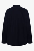 Long Sleeve Melton Shirt Black (1)