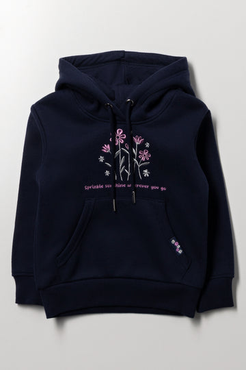 Flowers Hoodie Navy