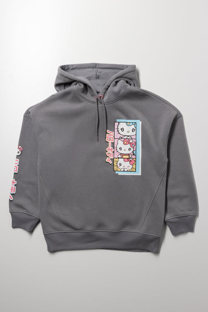 Hello Kitty Oversized Hoodie Grey