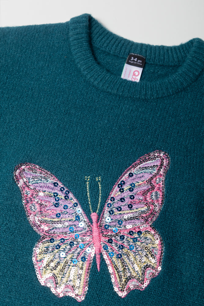 Butterfly Jersey Teal (1)