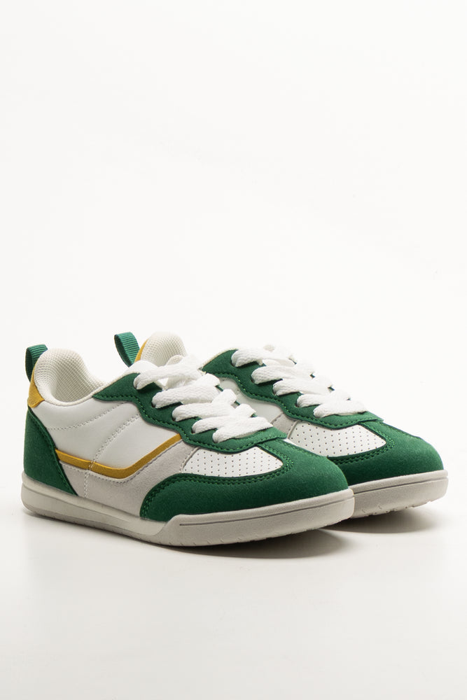 Retro Sneakers White And Green