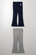 2 Pack Rib Leggings Navy And Grey