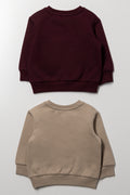 2 Pack Tracktops Burgundy And Natural (2)