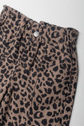 Animal Print Barrel Leg Pants Brown (1)