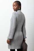 Cable Bodycon Dress Grey (2)
