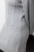 Cable Bodycon Dress Grey (3)