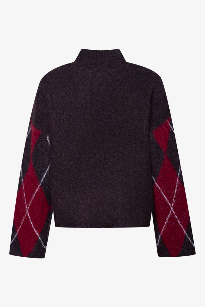 Long Sleeve Turtleneck Jumper Chocolate (1)
