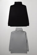 2 Pack Long Sleeve Polonecks Black And Grey (2)