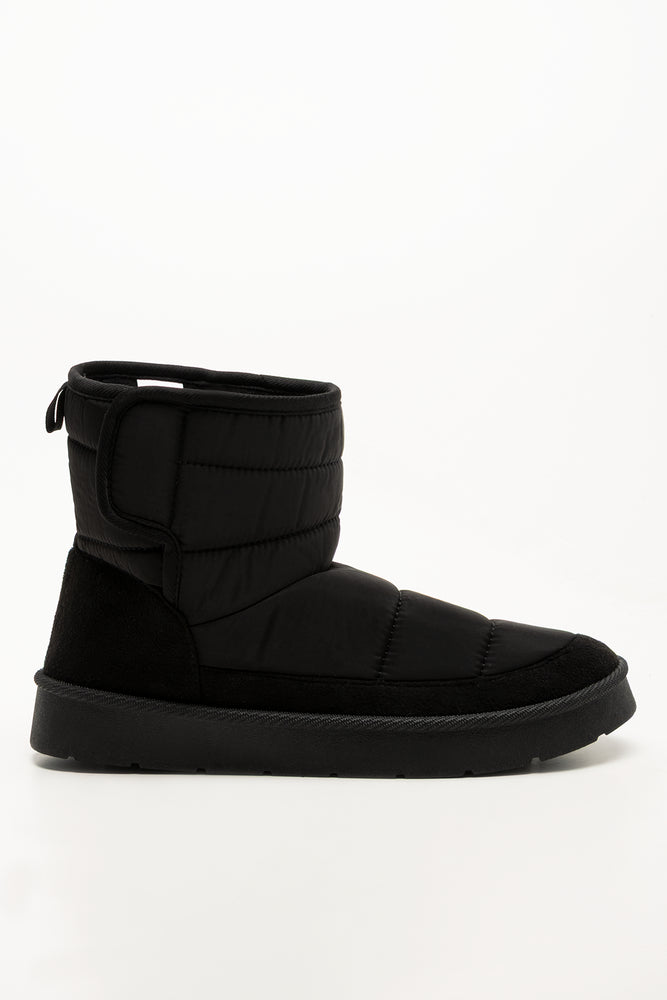 Quilted Comfort Boots Black (1)