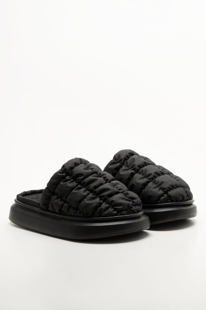 Quilted Mule Black