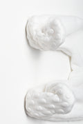 2 Piece Embossed Fleece Set White (2)