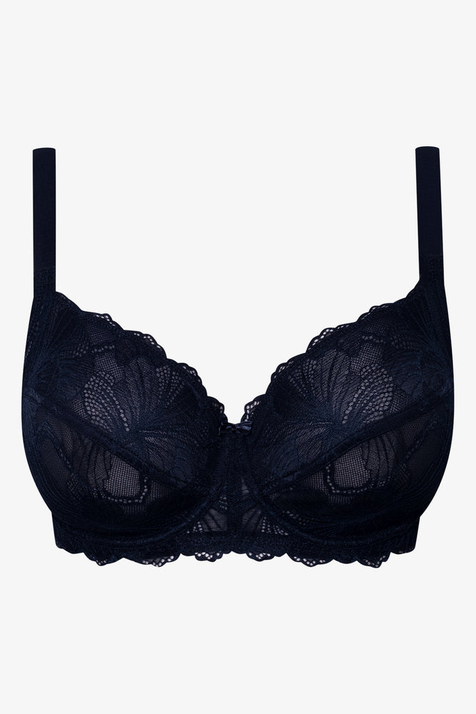 Plus Size 2 Pack Lace Non Padded Underwire Bra Natural And Black (1)