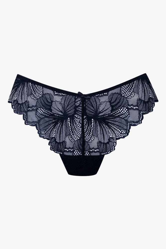 3 Pack Lace Thongs Black And Natural (3)