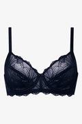 2 Pack Lace Non Padded Underwire Bra Natural And Navy (1)