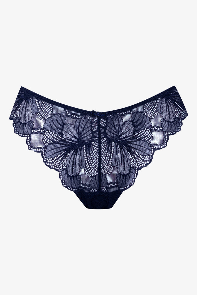 3 Pack Flower Lace Thongs Blue (2)