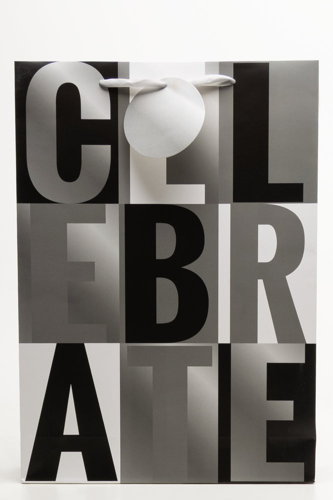 Celebrate Gift Bag Black And Grey