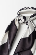 Satin Scarf Black And White (1)